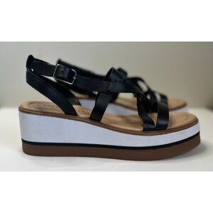Black Wedge Sandals